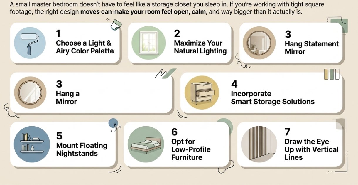 7 Small Master Bedroom Ideas That Feel Surprisingly Spacious